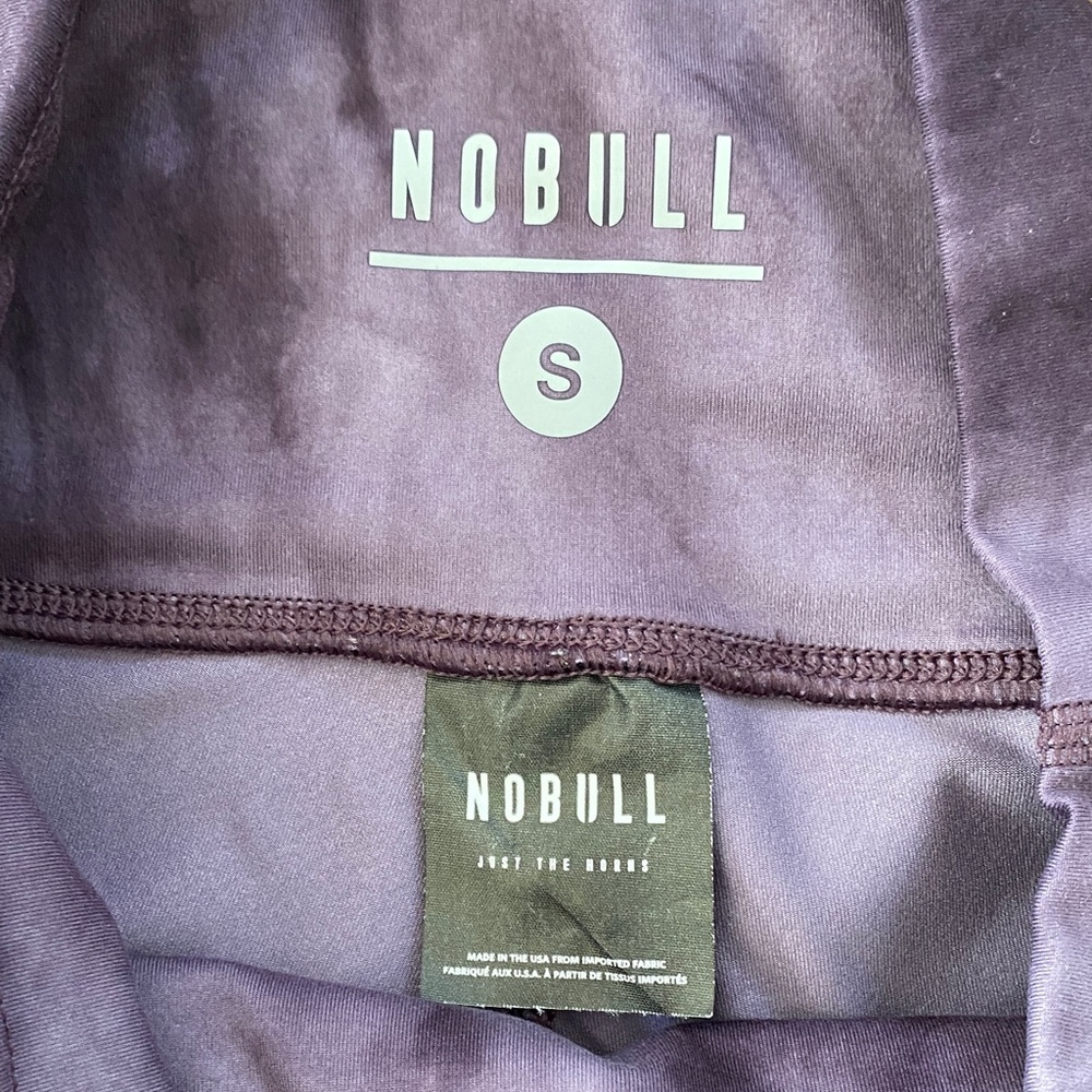 NOBULL High Rise Crop Training Tight Women’s Small Purple Tie Dye Performance Ac - Picture 3 of 5